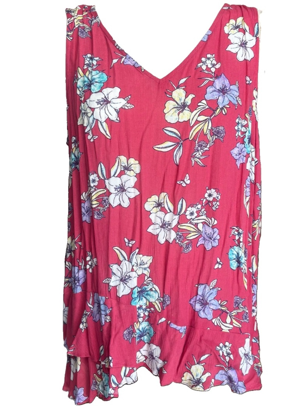 NWT A.N.A Pink Floral Tank Top